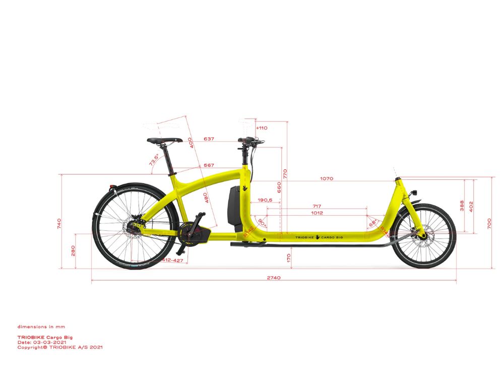 Triobike Cargo Big + Box - Black matt